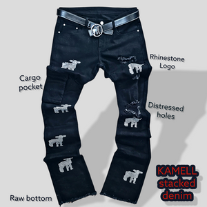 KAMELL STACKED LOGO DENIM